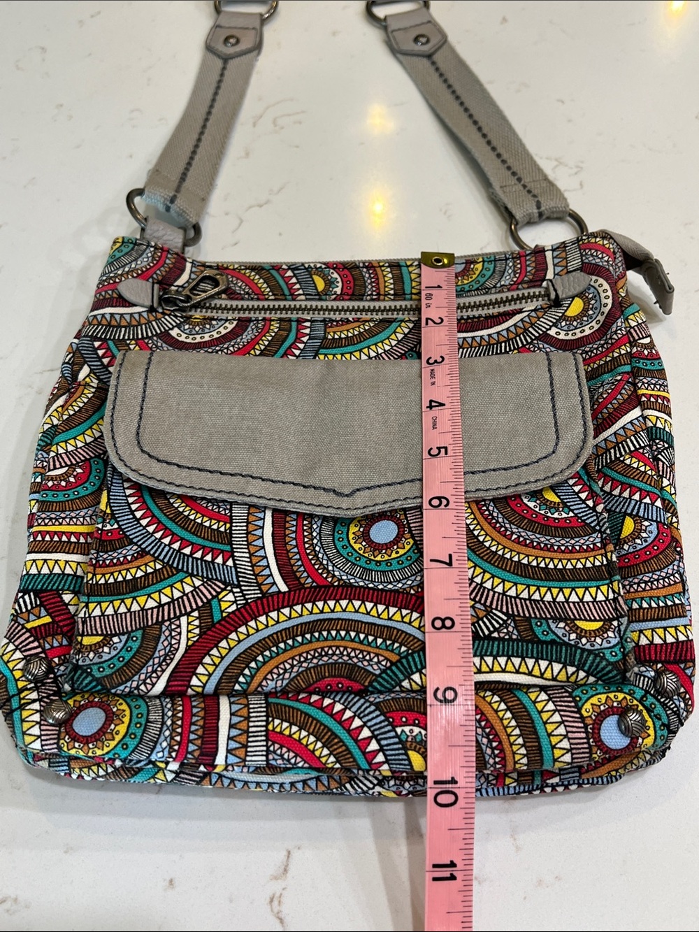 Sakroots Artist Circle Canvas Crossbody Bag Multicolor Print - Picture 14 of 14